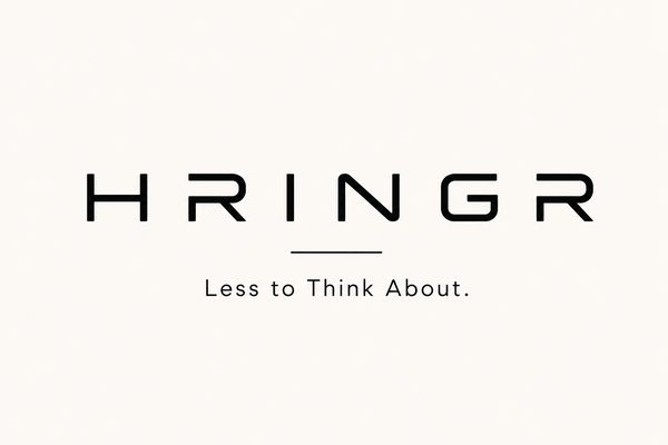HRINGR wordmark — Less to Think About.